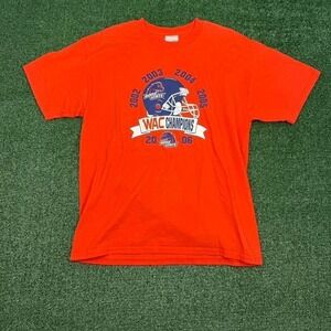 2006 WAC Champions BSU orange and white cotton t-shirt football